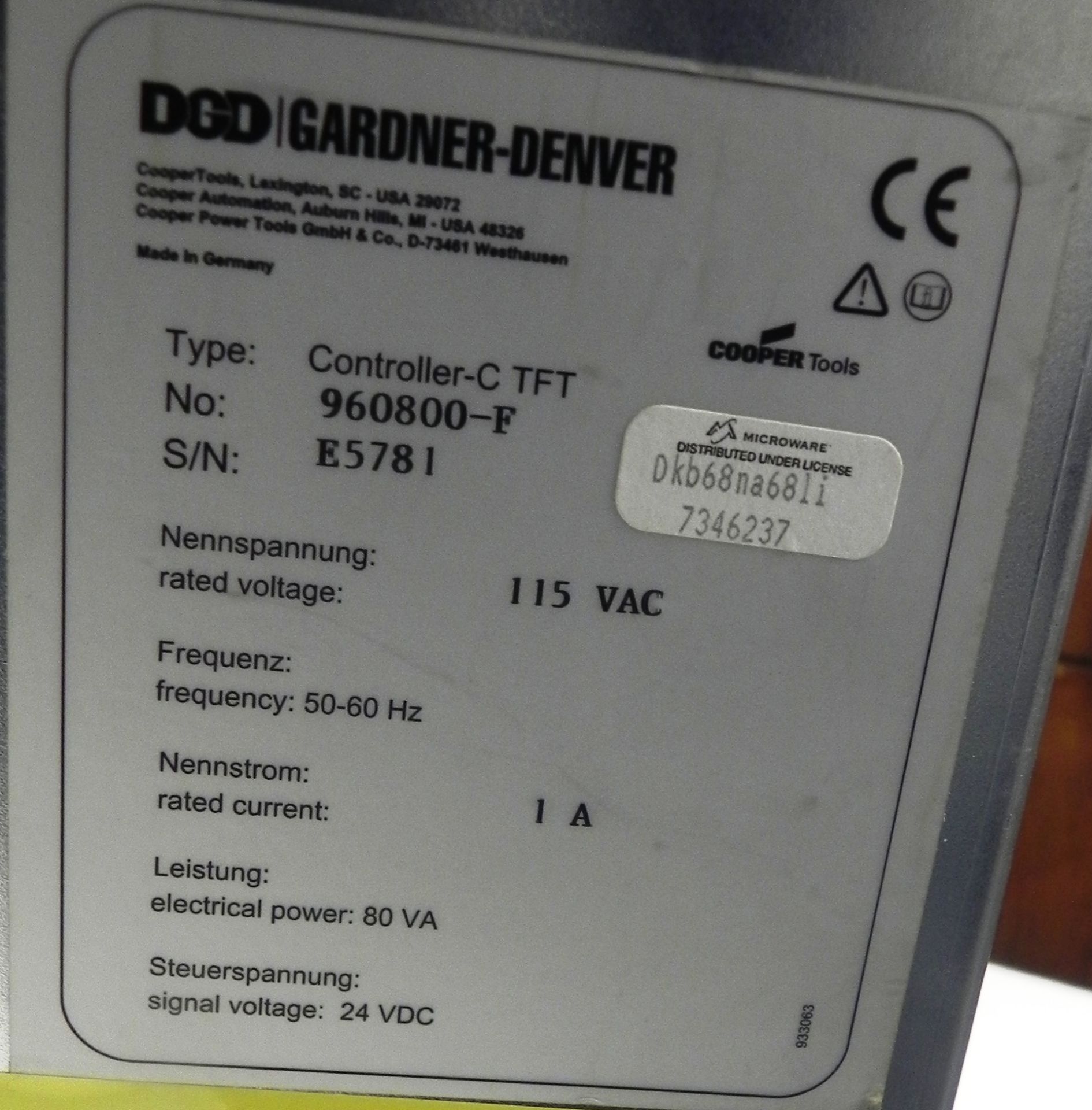 Cooper Gardner Denver 960800-F Controller-C TFT - Image 2 of 7