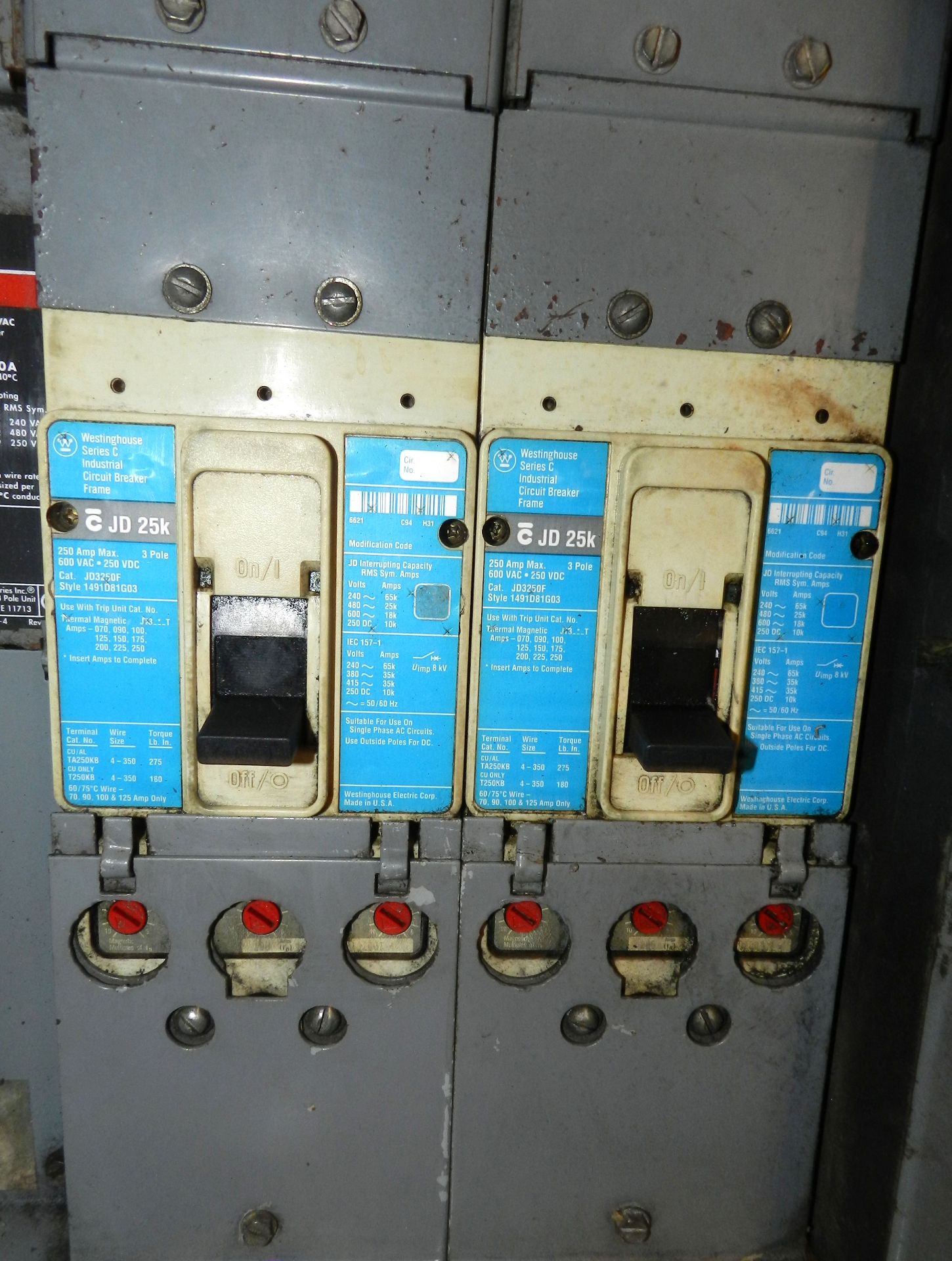 Lot of 10 - Cutler Hammer Distribution Panel: (2)250A, (2)200A, (3)60A, (3)30A - Image 10 of 12