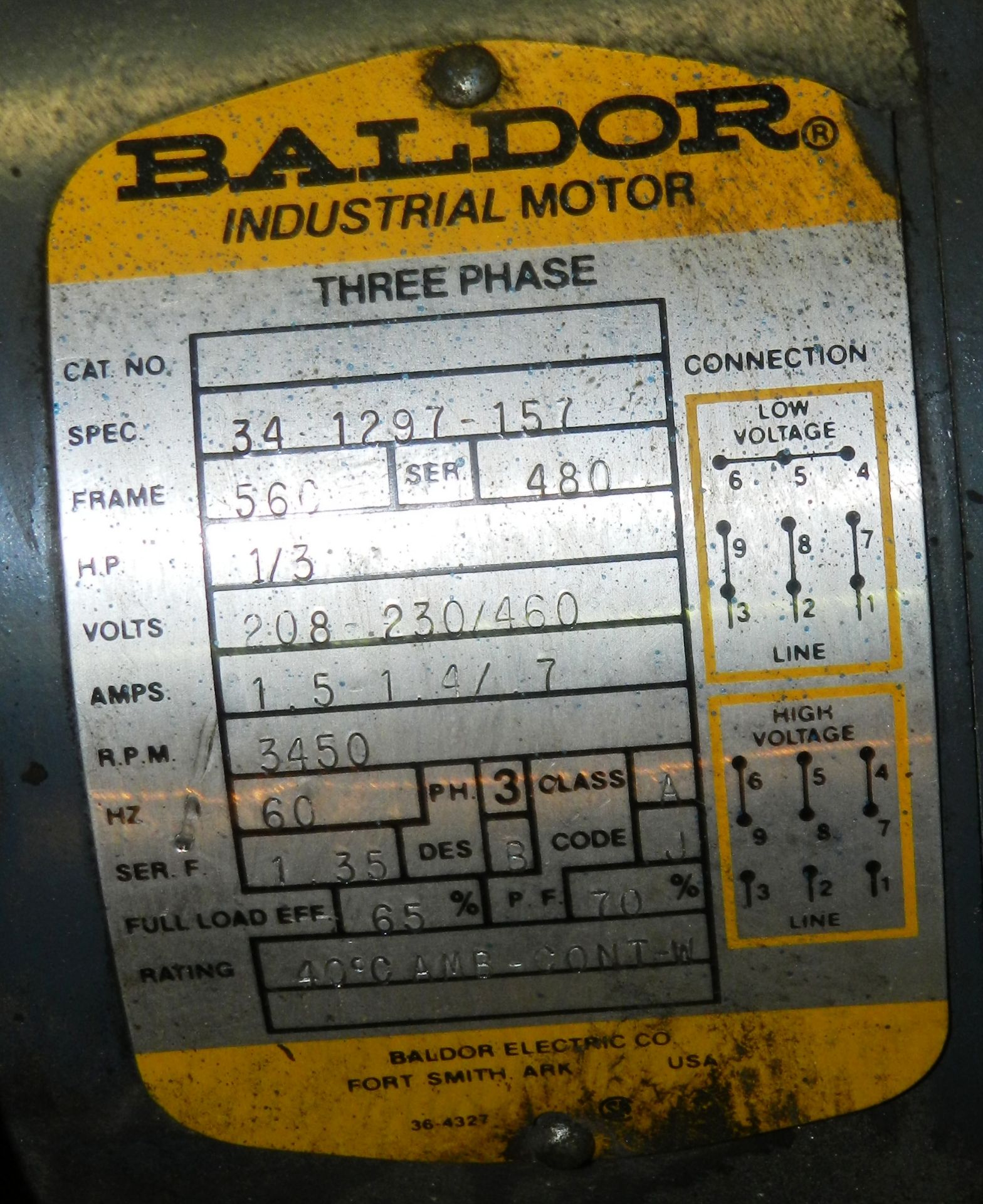 Baldor 1/3 HP Industrial Motor