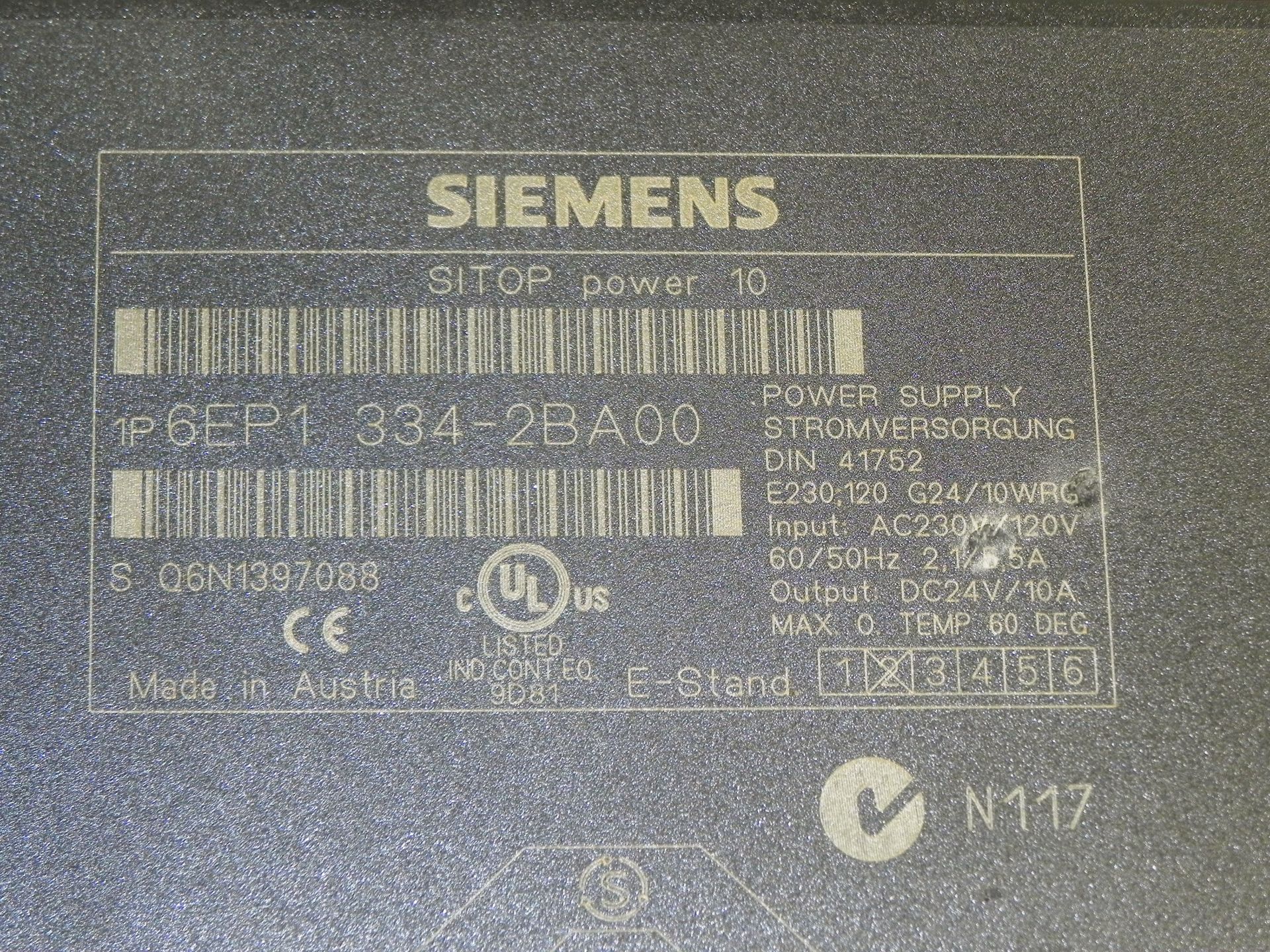 Siemens SITOP Power 10 Power Supply 6EP1334-2BA00 - Image 3 of 4