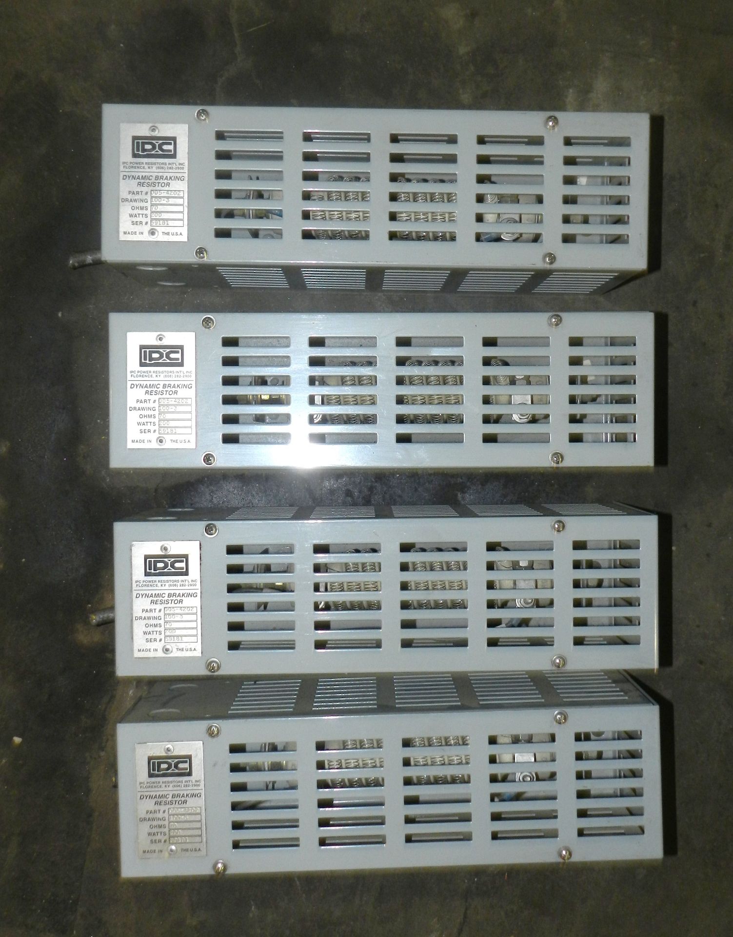 Lot of 4 - IPC 005-4202 Dynamic Braking Resistor 70 OHMS, 200 Watts - Image 3 of 3