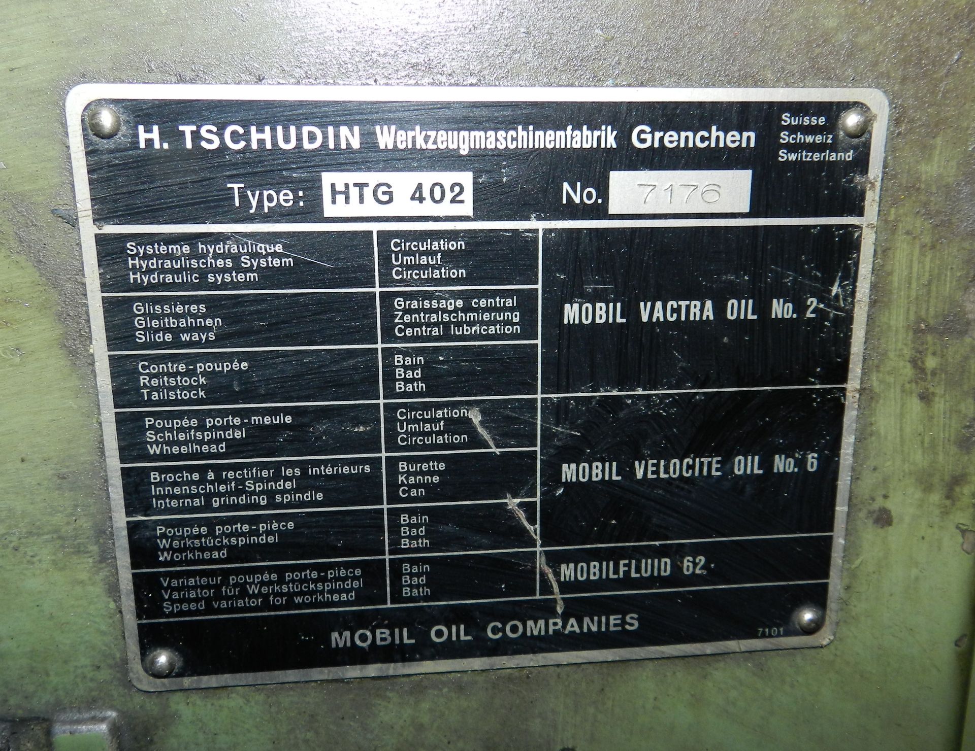 Tschudin HTG 402 Cylindrical Grinder - Image 4 of 11