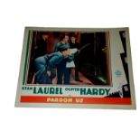 1931 - Pardon Us - Lobby Card - Stan Laurel and Oliver Hardy - scene card: 'your cell awaits