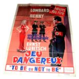 1942 - To Be Or Not To Be - French Grande - Original French Release, the film was not released in
