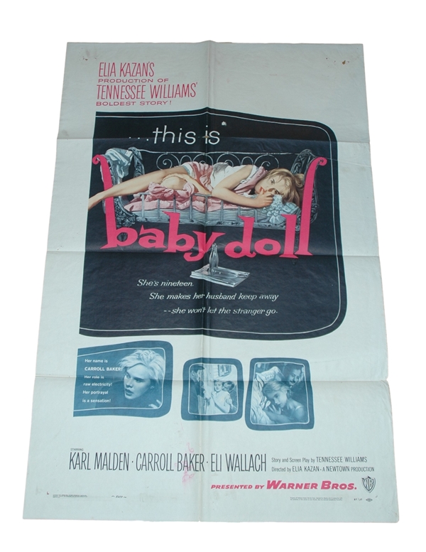 1956 - Baby Doll - US One Sheet - This film preceded Lolita - dealing with adult infatuation of a