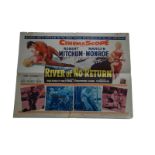 1954 - River of No Return - US Half Sheet - Marilyn Monroe gets tense with Robert Mitchum. Great art