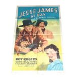 1941 - Jesse James at Bay - US One Sheet - The great Roy Rogers in classic Western pose. Superb