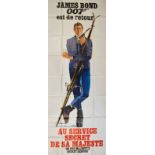 1969 - On Her Majesty's Secret Service - French Double Grande - Huge image of George Lazenby as