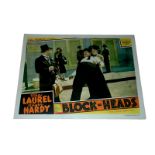 1938 - Block Heads - Lobby Card - Scene Card featuring Stan Laurel and Oliver Hardy with James