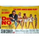 1962 - Dr No - UK Quad - Art by Mitchell Hooks and designed by David Chasman the very first 007 film