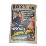 1945 - Johnny Angel - Window Card - Superb art of George Raft as Johnny Angel. Condition: Flat Good