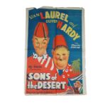 1933 - Sons of the Desert - Indian One Sheet - Great art of Stan Laurel and Oliver Hardy in their