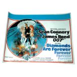 1971 - Diamonds are Forever - UK Quad - Art by Robert McGuinnes Country of Origin Condition: Linen