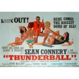 1965 - Thunderball - UK Quad - Art by Robert McGinnis, one of the most stylish of all the Bond