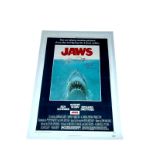 Jaws - US One Sheet, Signed - Condition: Linen backed, good