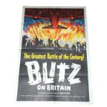 1960 - Blitz on Britain - US One Sheet - Dramatic art for this documentary film for Britain's