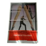 1981 - For Your Eyes Only - US One Sheet - Style A Teaser - Roger Moore is seen from the view of