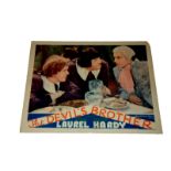 1931 - Devils Brother - Lobby Card - Stan Laurel and Oliver Hardy feature on this scene card with