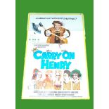 1971 - Carry On Henry - UK One Sheet - Sid James as Henry VIII in the cheeky pop at the Tudors.