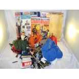 A selection of Action Man figures and accessories including associated empty boxes. G-VG with F-VG