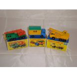 A group of Matchbox construction vehicles to include a number 30 , a number 60 and a number 63. G-VG