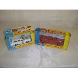 A pair of Matchbox emergency vehicles to inlcude a K-23 King Size police car and a K-15 Fire Engine.