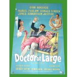 1957 - Dr. At Large - UK One Sheet - Superb vintage art of Dirk Bogarde getting up to antics in