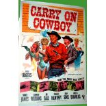 1965 - Carry On Cowboy - UK One Sheet - Art by Tom Chantrell with Sid James, Joan Sims, Kenneth