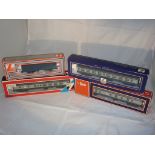 OO Gauge: A selection of Lima boxed Mark 1 coaches and a CCT van. VG in G boxes (4)