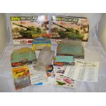 A selection of Dinky, Corgi and Matchbox instructions and empty boxes as lotted.