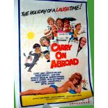 1972 - Carry On Abroad - US One Sheet - Arnoldo Putzo Art - great caricatures of the Carry On Gang
