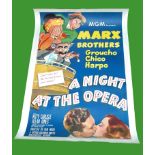 1935 - A Night at the Opera - US One Sheet 1948 Re Release. Superb caricatures of the zany Marx