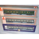 OO Gauge: A selection of boxed Mark 1 coaches by Lima. VG in G boxes (3)