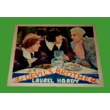 1931 - Devils Brother - Lobby Card - Stan Laurel and Oliver Hardy feature on this scene card with