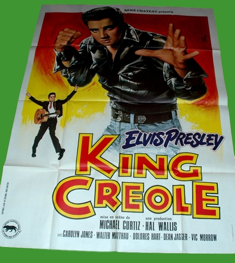 1958 - King Creole - French Grande - 1970's Re Release one of the most spectacular studies of