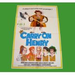 1971 - Carry On Henry - UK One Sheet featuring art by Arnoldo Putzo of Sid James as Henry VIII and