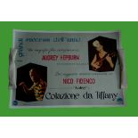 1962 - Breakfast at Tiffany?s - Film Soundtrack Italian Photobusta - Audrey Hepburn and her