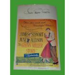 1954 - Glenn Miller Story - Window Card - James Stewart as the great big band leader that created