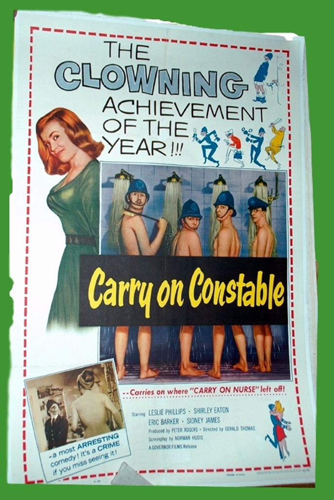 1960 - Carry On Constable - UK One Sheet - Superb Colour art of the Carry On gang as the boys in