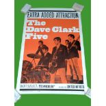 1965 -The Dave Clark 5 - US One Sheet - Dave Clark and his band are featured on this poster