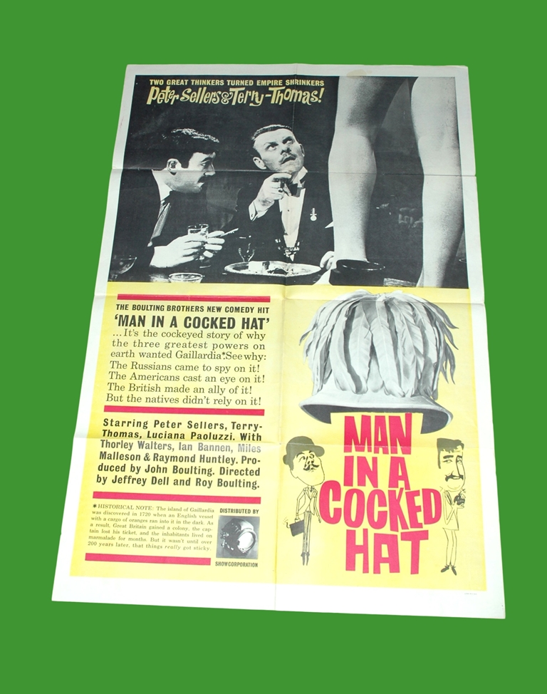 1959 - Man in a Cocked Hat (Carlton Browne of the FO) - US One Sheet. Superb study of Peter