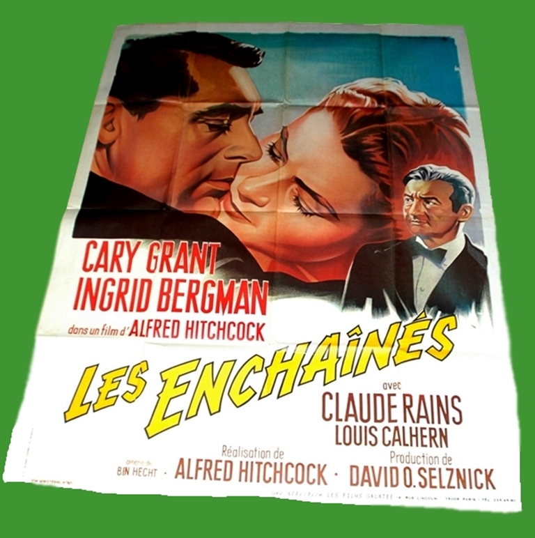 1946 - Notorious - French Grande - Spectacular art for this re release of Alfred Hitchcock's classic