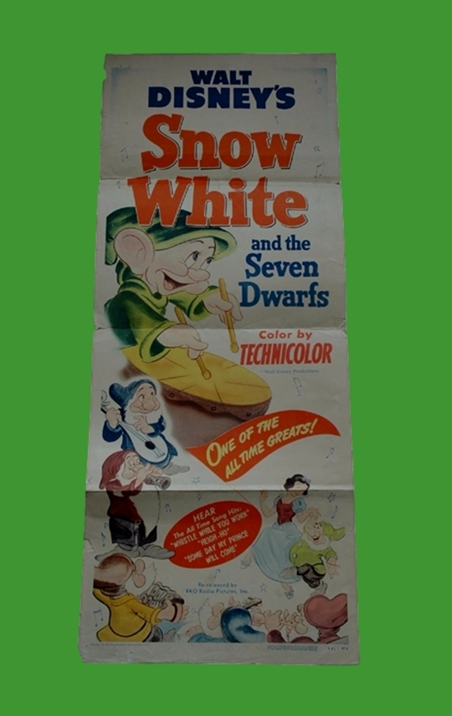 1937 - Snow White and the Seven Dwarfs - US Insert - 1951 F Re Release of the famous animated Disney