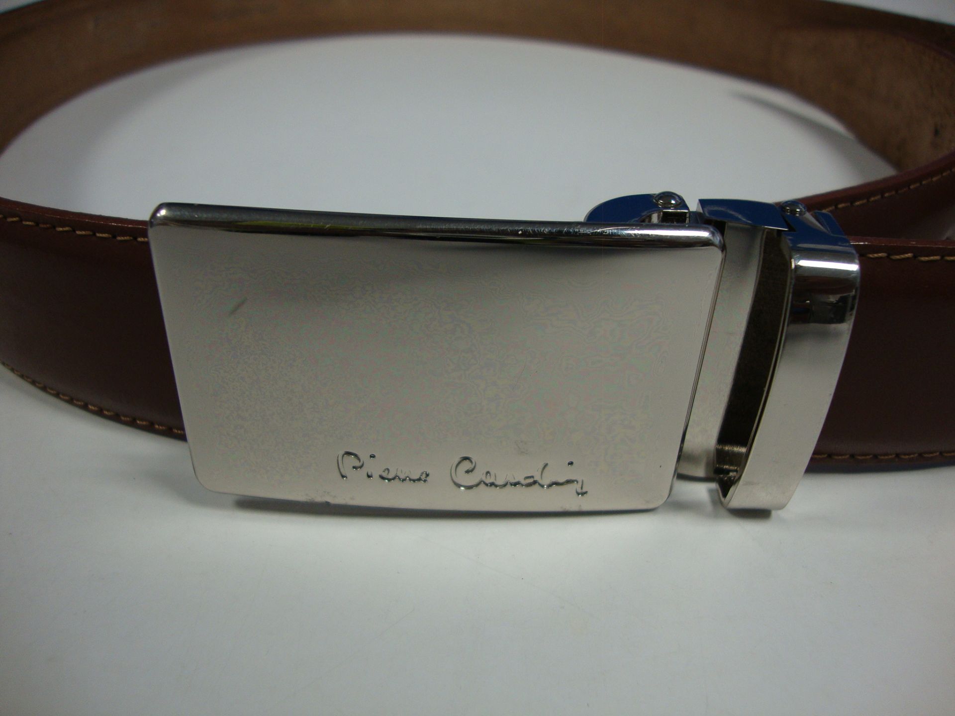 1x Pierre Cardin Brown Mens Leather Belt Grade A - Image 2 of 3