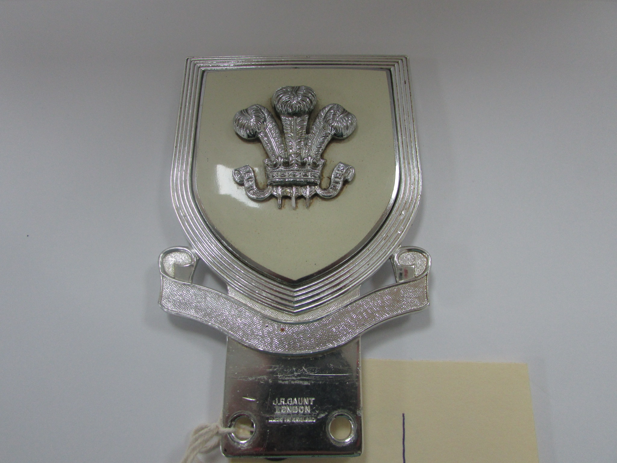 Prince of Wales Feathers Car Badge