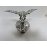 Nickel Plated Eagle in Flight Car Mascot