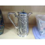 Victorian plated hot water jug by J Potter Sheffield
