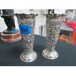 Pair of silver vases