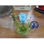 6 various pieces of glass