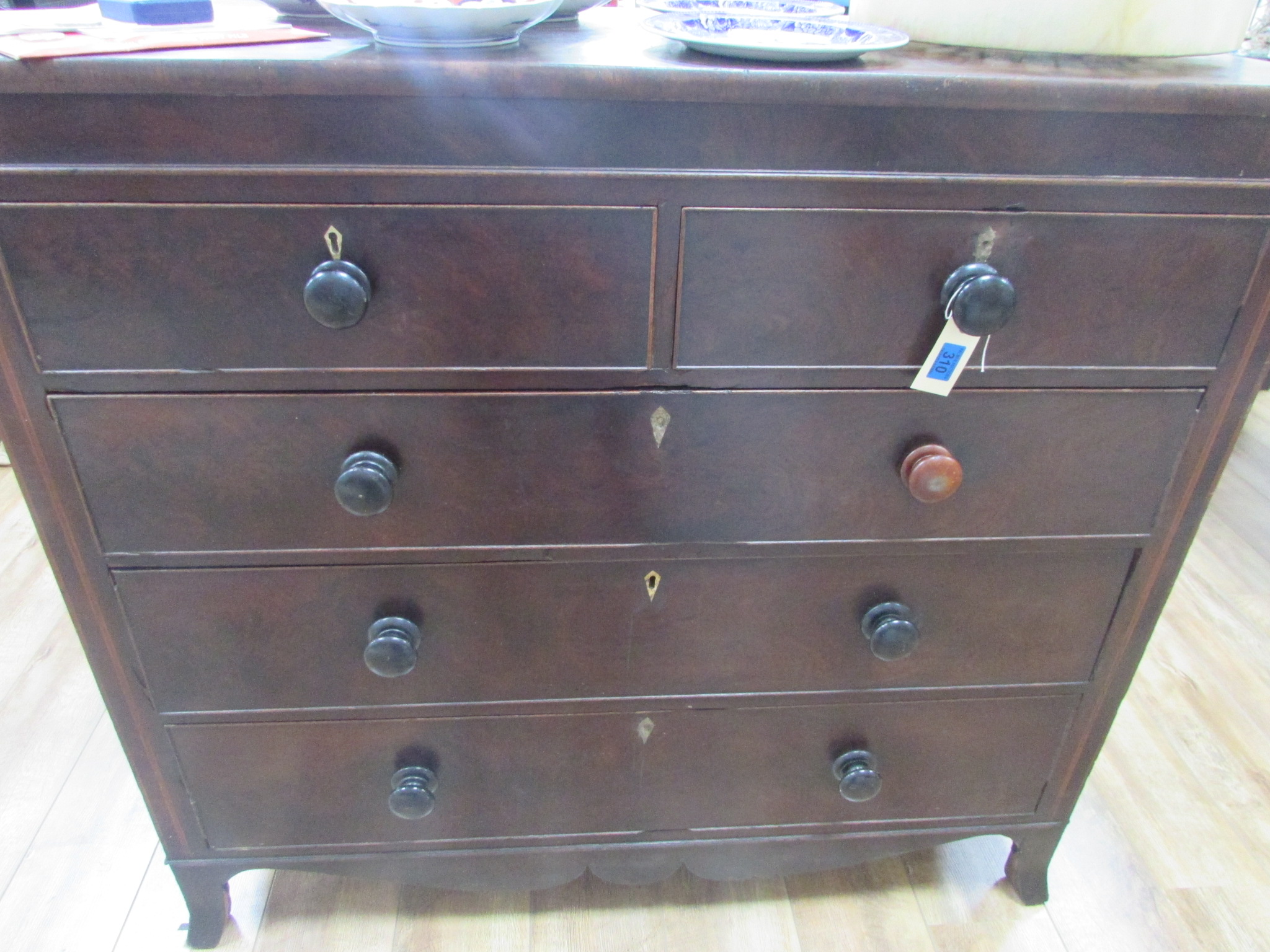 2 over 3 Victorian chest of drawers